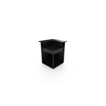 Meuble Angle Bar Cuisine extérieure Acier 97x97xH112,5cm Noir - FORGE ADOUR